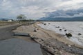 Road Damage After Tsunami And Earthquake In Palu On 28 September 2018