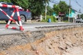 Road damaged Royalty Free Stock Photo