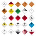 Road danger sign set Royalty Free Stock Photo