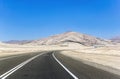 Road through the desert Royalty Free Stock Photo