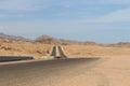 Road in the desert of the city