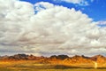 Road through desert Sinai in winter Royalty Free Stock Photo