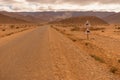 A road in the desert Royalty Free Stock Photo