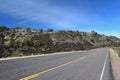 Lava Beds National Monument Road through Devils Homestead Flow Lava Field, Northern California, USA Royalty Free Stock Photo