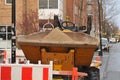 Road digging work in process in Kastrup Copenhagen Denmark