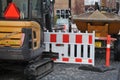 Road digging work in process in Kastrup Copenhagen Denmark