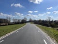 Road on a dike around Terwolde Royalty Free Stock Photo