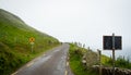 Road of Dingle penninsula with signs. Royalty Free Stock Photo