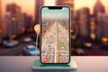 Road direction gps street smartphone navigation location city phone map