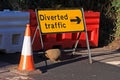 Road diversion sign Royalty Free Stock Photo