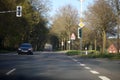 On the road driving from Dorsten to Haltern am see north Germany background print