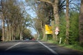 On the road driving from Dorsten to Haltern am see north Germany background print