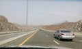 Road between dubai to fujera Royalty Free Stock Photo