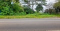 road on the edge of the Indonesian forest Royalty Free Stock Photo