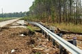 Road eroded by storm Royalty Free Stock Photo