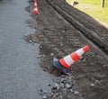road excavation works for fibre optic