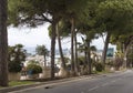 Road facing Cannes croisette