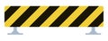 Road fence warning sign for safety vector icon flat isolated