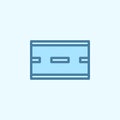 road field outline icon. Element of 2 color simple icon. Thin line icon for website design and development, app development.