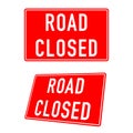 Road flood closed sign