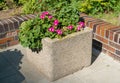 Road Flower Pot, Street Bed, Modern City Floristry, Urban Flowerbeds Design, City Flowers Landscaping