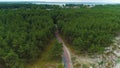 Road Through The Forest Lazy Droga Przez Las Aerial View Poland