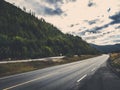 Road with forest in matte toning