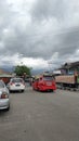 the road in front of the Bandar Buat market in Padang City