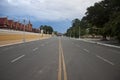 Road in front of Royal Palace in Pnom Penh Royalty Free Stock Photo