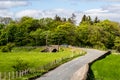 A road in Glen Mavis, North Lanarkshire in Scotland, UK