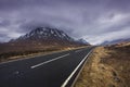 Road through Glencoe, Highlands of Scotland Royalty Free Stock Photo