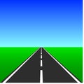 Road go to horison - vector Royalty Free Stock Photo