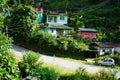 Road goes through lightam village of Sikkim Royalty Free Stock Photo
