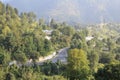 Road going through the Himalayas mountain Royalty Free Stock Photo