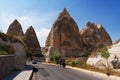The road in Goreme. Cappadocia Royalty Free Stock Photo