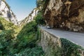 Road in gorge in the Alpes-Maritimes Royalty Free Stock Photo