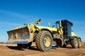 Road grader bulldozer Royalty Free Stock Photo