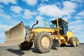 Road grader bulldozer Royalty Free Stock Photo