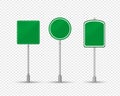 Road green sign of permissive movement, direction informing. Royalty Free Stock Photo