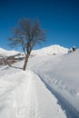 Road after heavy snowfall Royalty Free Stock Photo