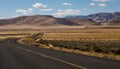 Road through high desert of eastern Oregon. Royalty Free Stock Photo