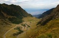 Road through high mountains. Transfagarasan road to Transylvania Royalty Free Stock Photo