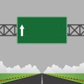 Road highway signs,Green board on road,Vector illustration Royalty Free Stock Photo