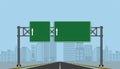 Road highway signs,Green board on road,Vector illustration Royalty Free Stock Photo