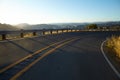 Road through the hills in Malibu at sunset Royalty Free Stock Photo