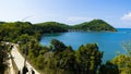 Sea scape view.have tree foreground Royalty Free Stock Photo