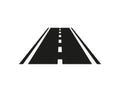 Road icon isolate on white background, vector Royalty Free Stock Photo