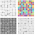 100 road icons set vector variant Royalty Free Stock Photo