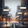 Road intersections guided by signposts Royalty Free Stock Photo