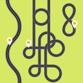 Road interweaving of loops - highway